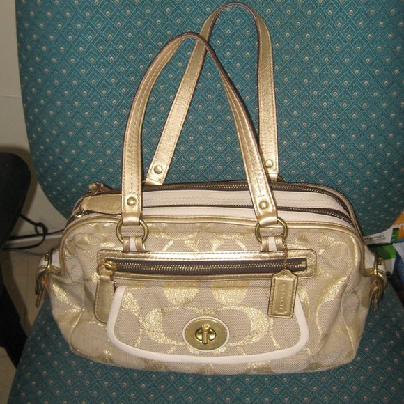 ❤️COACH 13502 Cashin Gold Metallic Doctors Bag Speedy...